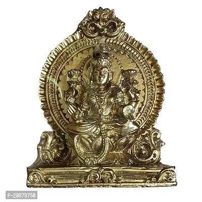 AllZon Lakshmi Ceramic Idol Statue for Golu Home Pooja Room Golu Navarathri Reception Hall Decor - 4 Inches
