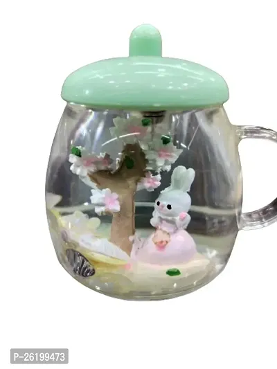 Stylish Rabbit And Flowers Drinking Cup-thumb0