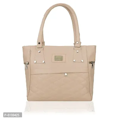 Elegant Beige PU Handbags For Women And Girls