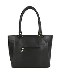 Elegant Black PU Handbags For Women And Girls-thumb1