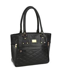 Elegant Black PU Handbags For Women And Girls-thumb2