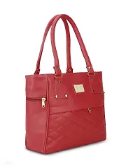 Elegant Maroon PU Handbags For Women And Girls-thumb1