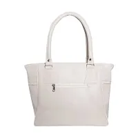 Elegant White PU Handbags For Women And Girls-thumb1