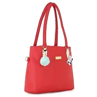 Elegant Red PU Handbags For Women And Girls-thumb1
