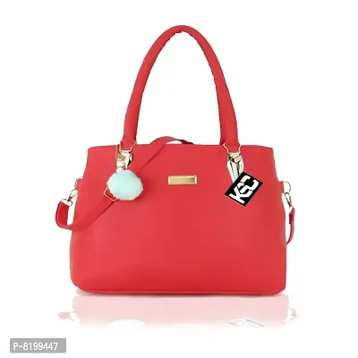 Elegant Red PU Handbags For Women And Girls-thumb0