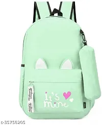 Stylish Green PU Backpacks For Women And Girls-thumb1