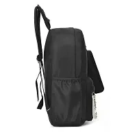 Stylish Black PU Backpacks For Women And Girls-thumb3