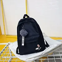 Stylish Black PU Backpacks For Women And Girls-thumb1