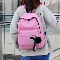 Stylish Pink PU Backpacks For Women And Girls-thumb2