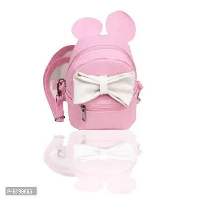 Stylish Pink PU Backpacks For Women And Girls