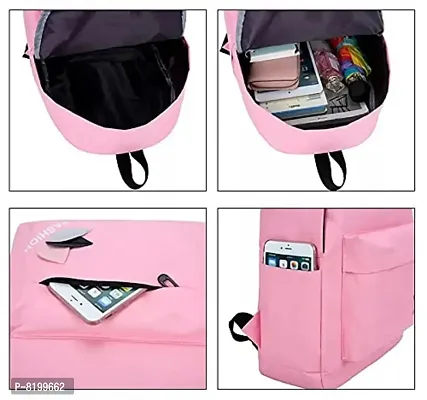 Stylish Pink PU Backpacks For Women And Girls-thumb5