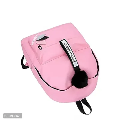 Stylish Pink PU Backpacks For Women And Girls-thumb4