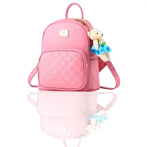 Stylish PU Solid Backpacks For Women