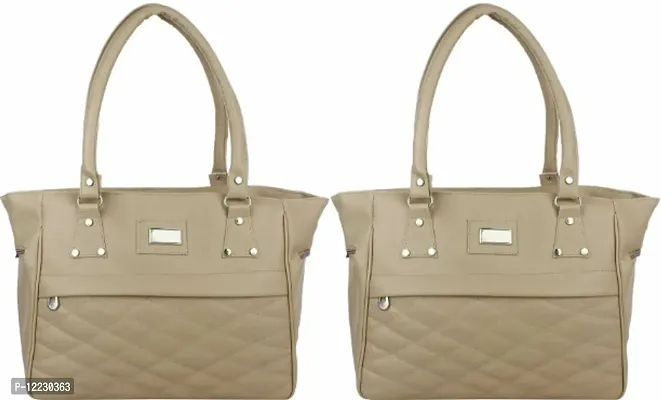 Classic Solid Handbags for Women Pack of 2