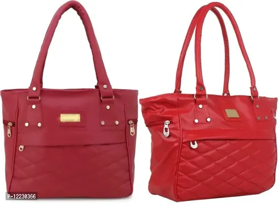 Classic Solid Handbags for Women Pack of 2