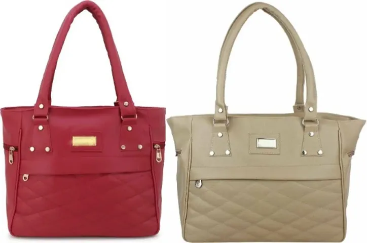 Stylish PU Handbags For Women (Pack Of 2)