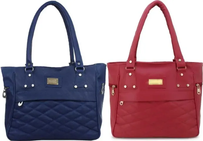 Stylish PU Handbags For Women (Pack Of 2)