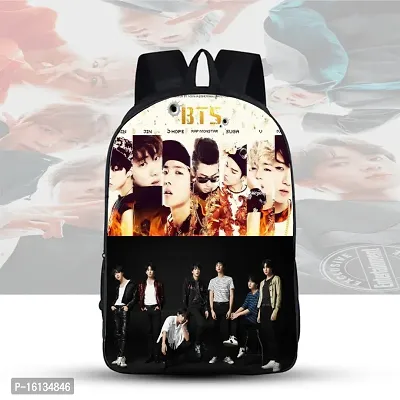 BTS | BTS ARMY BACKPACK |School bag |Backpack/ Casual Simple College School Bag  Tuition Girls Backpack With Special BTS Print for BTS Lovers-thumb0