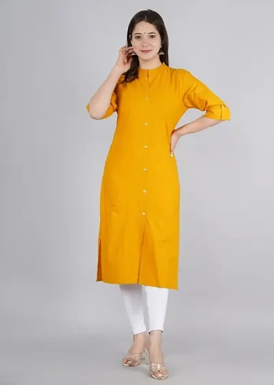 Stylish Solid Straight Kurti For Women