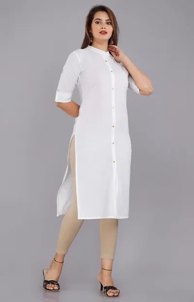 Stylish Solid Straight Kurti For Women