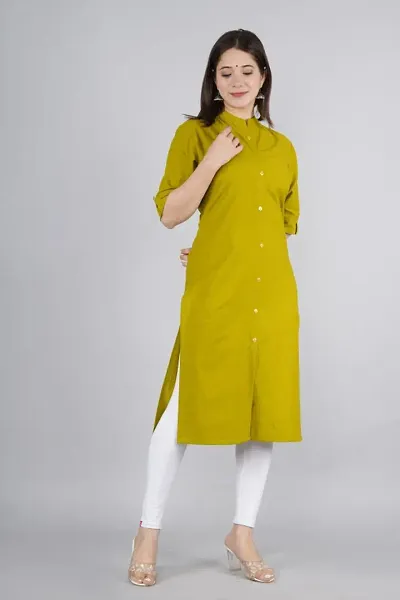 Stylish Solid Straight Kurti For Women