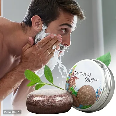 Shouwu shampoo soap natural hair strengthening conditioner soap unisex organic shampoo bar