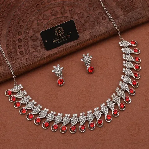 Trendy Brass Golden American Diamond Jewellery Sets For Women