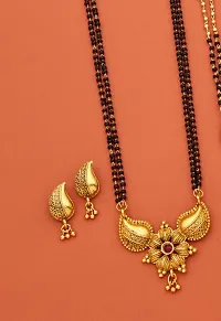 Combo Of 2 Premium Quality Mangalsutra Set With Earring For Women.-thumb1