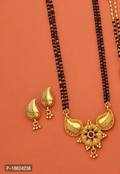 Combo Of 2 Premium Quality Mangalsutra Set With Earring For Women.-thumb2