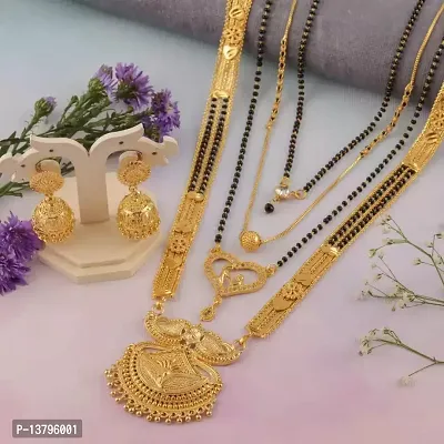 New Stylish Pack Of 4 Women Mangalsutra With Earring Jumkha