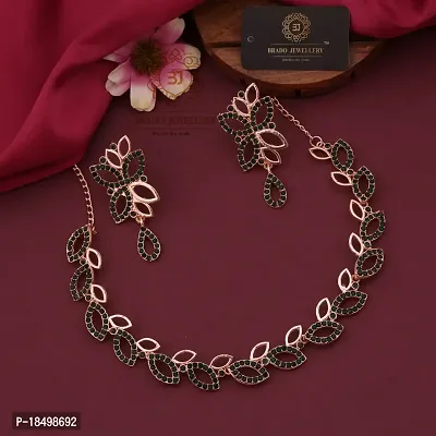 New Gold Palted Rose Gold Jewelery Set-thumb0