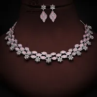 New Silver Necklace With 1 pair Of Earrings For Women And Girl-thumb3