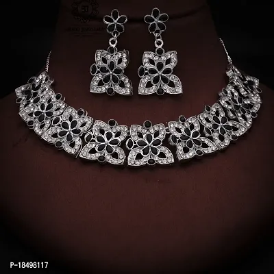 New  Silver Plated  Traditional Fashion Jewellery Set  for Women  Girls.-thumb0