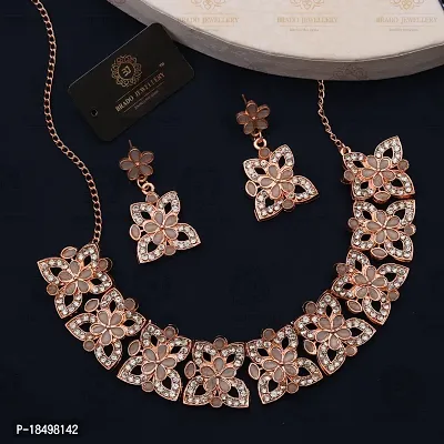 New  Rose Gold  Traditional Fashion Jewellery Set  for Women  Girls.-thumb0