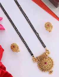 Combo Of 2 Premium Quality Mangalsutra Set With Earring For Women.-thumb1
