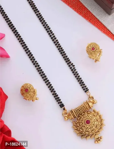 Combo Of 2 Premium Quality Mangalsutra Set With Earring For Women.-thumb2