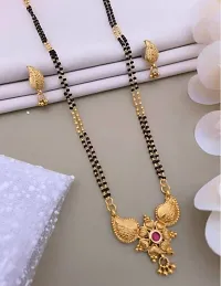 Combo Of 2 Premium Quality Mangalsutra Set With Earring For Women.-thumb1