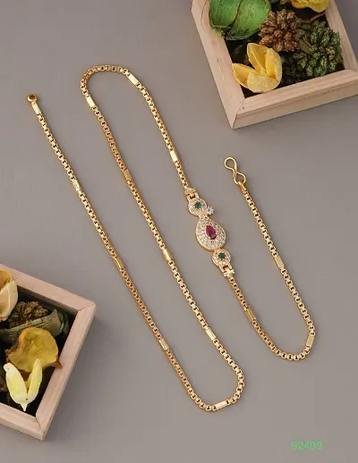 Plated 24 inch Mugappu Thali Kodi Chain For women and Girls