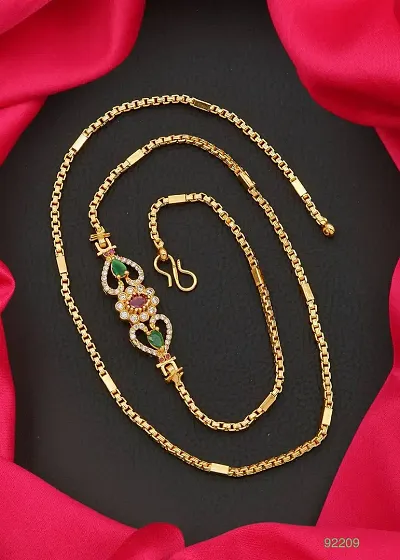 One Gram Premium Quality South Chain Brass Chain For Women And Girls.