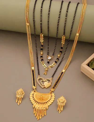 Combo Of 4 Gold Plated Alloy Mangalsutra Sets