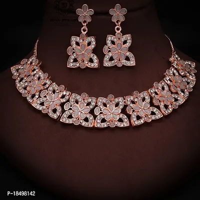 New  Rose Gold  Traditional Fashion Jewellery Set  for Women  Girls.-thumb4