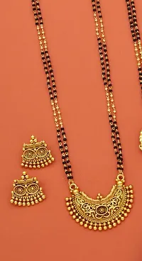 Combo Of 2 Premium Quality Mangalsutra Set With Earring For Women.-thumb1