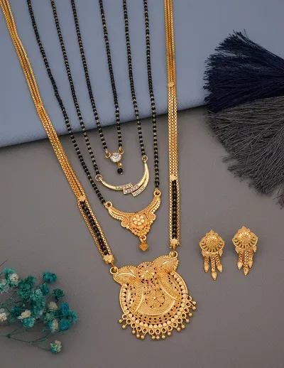 New Stylish Pack Of 4 Combo Women Mangalsutra Set