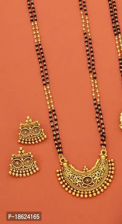Combo Of 2 Premium Quality Mangalsutra Set With Earring For Women.-thumb3