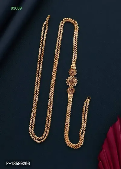 One Gram Gold Premium Quality South Chain Brass Chain For Women And Girls.
