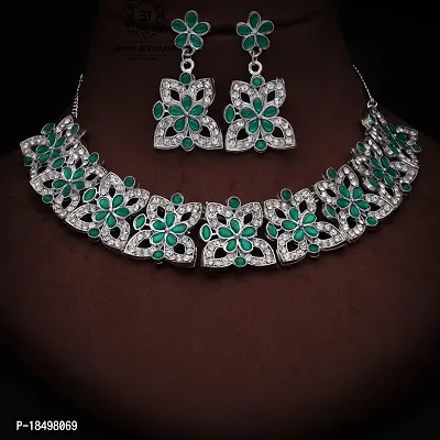 New  Silver Plated  Traditional Fashion Jewellery Set  for Women  Girls.-thumb4