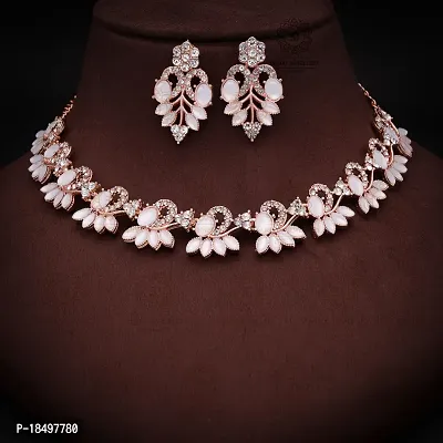 New Rose Gold Palated Jewellery Set-thumb0