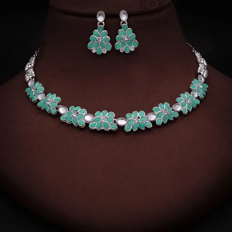 New l Necklace Jewellery Set with Earrings for Women and girls