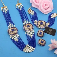 Elegant Alloy Rose Gold Plated American Diamond Jewellery Set-thumb1