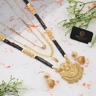 Stylish Golden Alloy Mangalsutra Set For Women, Pack Of 1